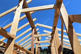 roof truss syst stock photo