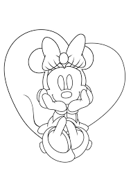 minnie mouse sitting in coloring