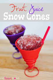 dye free fruit juice snow cones