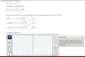 Answered A Quadratic Function F Is
