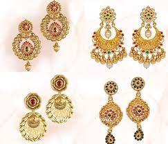 gold earrings design from grt south
