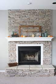 Fireplace Gray Walls White Mantel