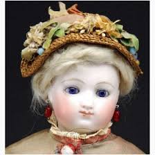Blampoix <b>Claude Joseph</b> Puppen Puppe mit ihrer 17-teiligen Brautausste - Barrois-E-E-DEPOSE-2-B-Puppen-FRENCH-POUPEE-doll-with-swivel-neck-on-a-separate-bisque-sh