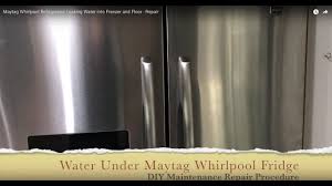 Leaking whirlpool modular refrigerator freezer ice maker. Maytag Whirlpool Refrigerator Leaking Water Into Freezer And Floor Repair Youtube
