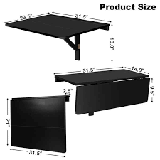 Gymax Wall Mounted Drop Leaf Table