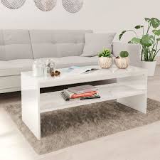 Coffee Table High Gloss White 100x40x40