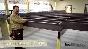 How To Install Trex Elevations Steel Deck Framing 17 Mid Span Blocking