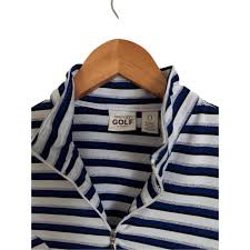 zenergy golf striped metallic shirt
