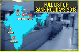bank holidays 2018 in india check