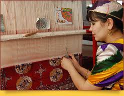 carpet making in uzbekistan handmade
