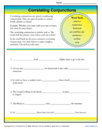 Click on doc or pdf to download worksheets in conjunctions are an important method of extending sentence length and complexity, because they are a common method of joining words or parts of. Correlative Conjunctions Lesson Plans Worksheets