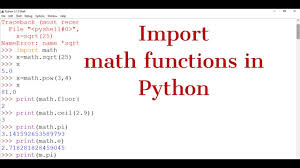 import math functions in python