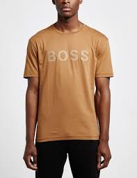 mens tee 6 embossed t shirt brown