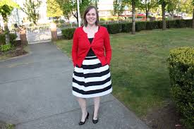 Image result for black skirt with red top