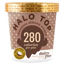 Halo top chocolate 300 calories dairy free frozen dessert. Halo Top Dairy Free Soy Free Vegan Chocolate Almond Crunch Frozen Dessert 16 Fl Oz Kroger