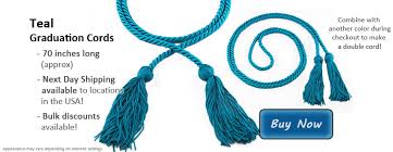 teal graduation cords from honors
