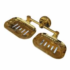 Brass Double Soap Dish Wall Mount