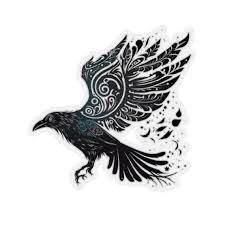 Raven Sticker Crow Sticker Viking Raven