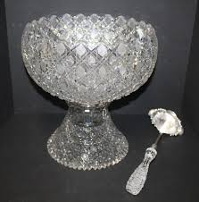 Brilliant Period Cut Glass Punch Bowl