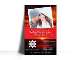 hotel valentines day poster template