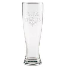Wedding Party Beer Glass Personalized