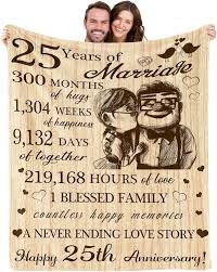 25th anniversary wedding gifts for