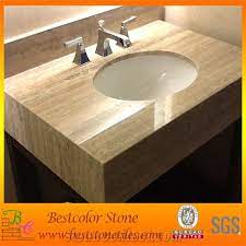 Available in modern styles, rustic and more! Travertine Vanity Top With Ceramic Sink For Hotel Bathroom Project From China Stonecontact Com