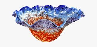 jellyfish murano style glass bowl