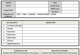 Visual Arts Lesson Plan Template Word Document By Jessica Brown Tpt