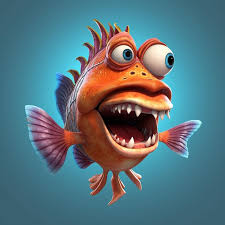 premium photo a fish with big teeth