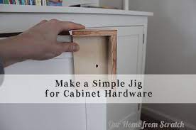 simple homemade jig for cabinet door pulls
