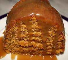 Pumpkin Cake With Caramel Sauce gambar png