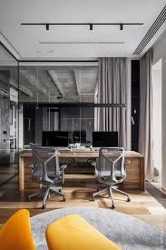 Office Room Delineated By Glass Walls
