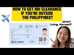 how to get nbi clearance if i am not in