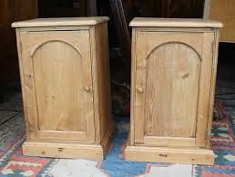 Vintage Pair Pine Bedside Cabinets