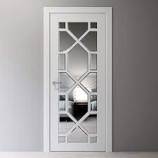Art Deco Mirrored Interior Door 3d
