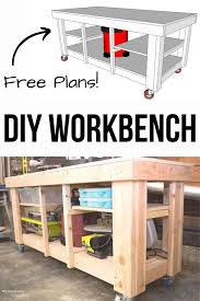 easy diy 2x4 workbench with storage