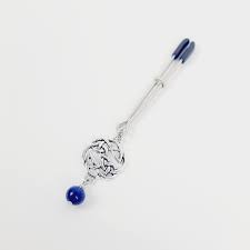 Tweezer Clit Clamp With Celtic Shield Knot and Lapis Lazuli. - Etsy