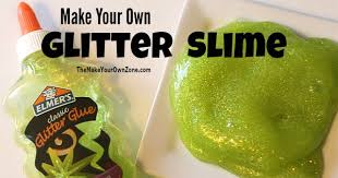 make your own glitter slime the make