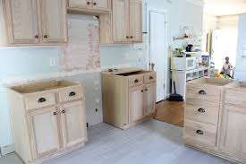 kitchen renovation unfinished oak cabinets