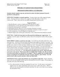 Ideas of capstone project topics for students. Sample Capstone Paper Apa Format