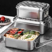 stainless steel lunch box with handle
