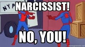Find funny gifs, cute gifs, reaction gifs and more. Narcissist No You Cartoon Spiderman Pointing Fingers Meme Meme Generator