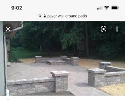 Diy Paver Wall On Top Of Concrete