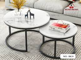 bàn sofa mặt Đá chân sắt mã bk19