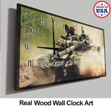 Military Wall Clock Heavy Camouflage Military Tank Man Cave Wall Clock Wood  Wall Decor - Walmart.com