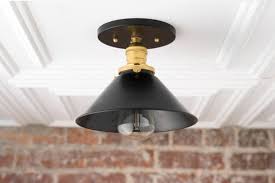 Ceiling Flush Lamp Black Gold Ceiling