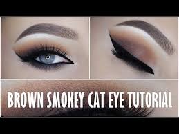 matte brown smokey cat eye tutorial