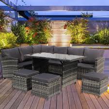 sfs019 rattan garden furniture 9 seater