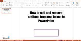 remove border from text box in powerpoint